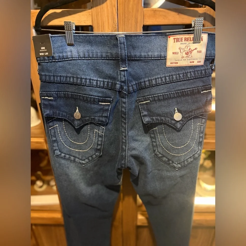 True Religion Geno Relaxed Slim Jeans - Big Tab Flap NWT 32x32